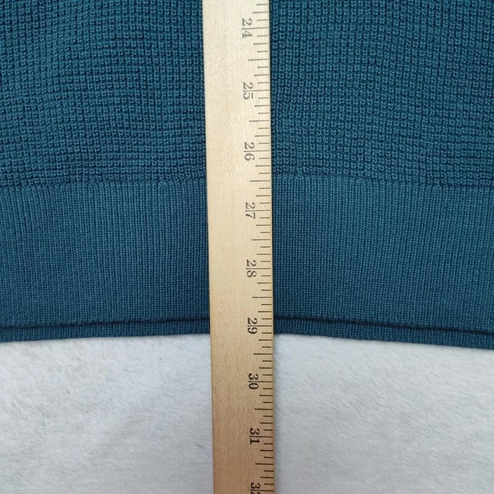 Vineyard Vines Sweater Mens 2XL Green Pullover 1/4 Zip Mock‎ Neck Waffle-Knit
